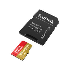SanDisk 128GB Extreme UHS-I microSDXC Memory Card with SD Adapter