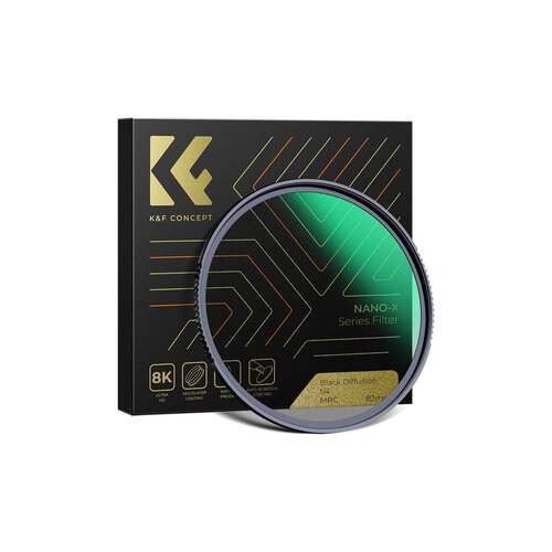 K&F Concept 52mm Black Diffusion 1/4 Filter Mist Filter