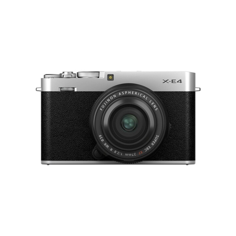FUJIFILM X-E4 Mirrorless Camera with 27mm Lens (Silver)