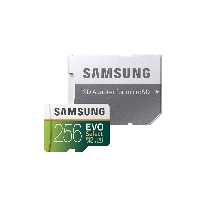 SAMSUNG MicroSDXC EVO Select 256GB  Memory Card with Full-Size Adapter